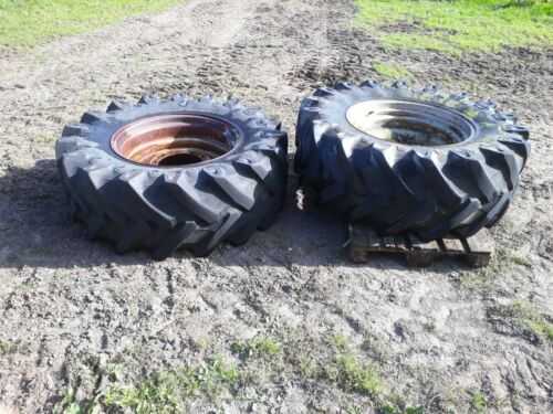 Pair of 520/70 r30 tractor wheels and tyres, jcb fastrac, perelli tm700