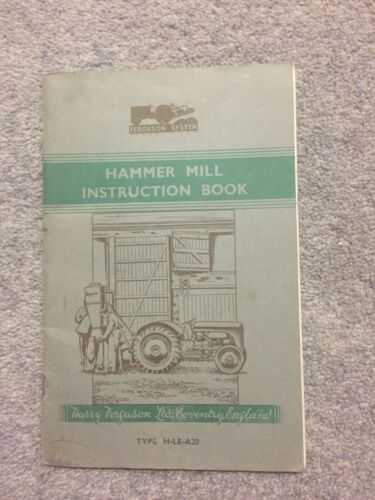 Ferguson Hammer Mill Instruction Book Rare