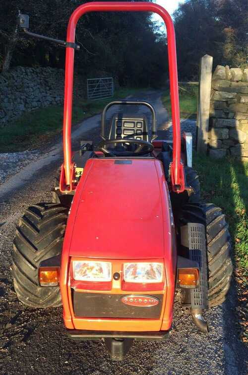 Goldoni Quad 20 Diesel Compact Tractor 4x4 with Flail Topper Grass Mower