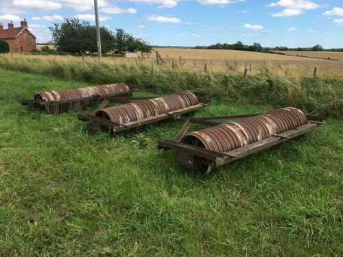 TRIPLE CAMBRIDGE RING ROLLER SET / HEAVY DUTY FIELD ROLLERS - NO VAT !