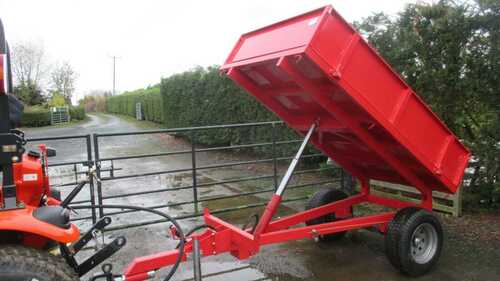 1.5 ton Tipping Trailer suitable for Compact  Tractor.  Ex display model