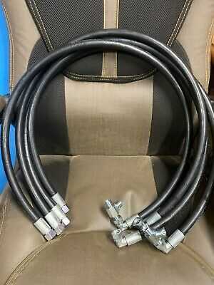 3/8 hydraulic hose  2 wire 2sn x 4 ,1200mm  Cat manitou bale grab 4 in 1 bucket