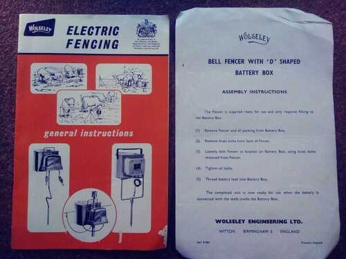 Wolsey Electric Fencing General Instructions booklet