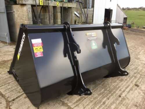 STRIMECH PRO AG BUCKET 7FT 6 WIDE 2M3 ON JCB Q FIT BRACKETS TRACTOR LOADER SCOOP