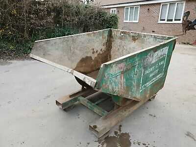 Tipping Tip Skip for Forklift Telehandler Concrete Rubbish Metal Stone 260+vat