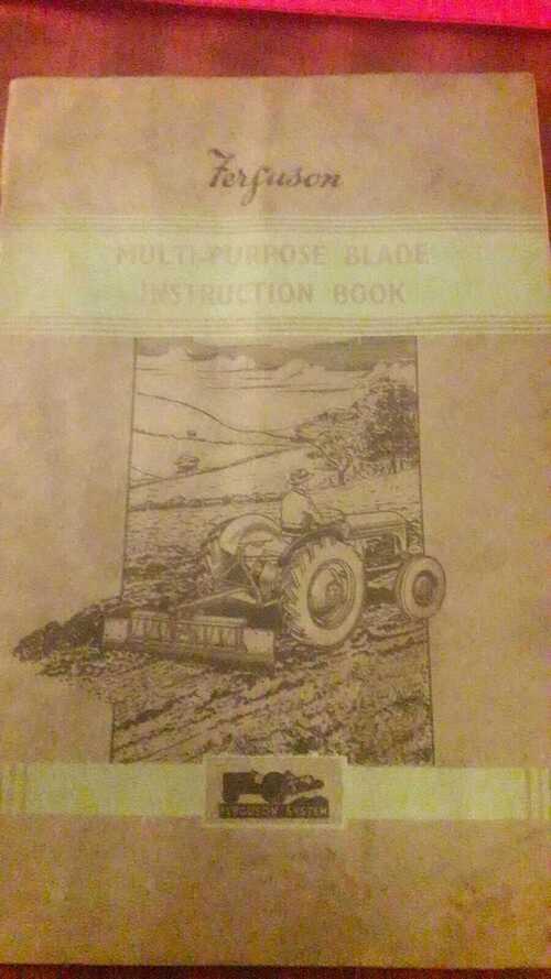 Ferguson Multi Purpose Grader blade manual,tractor,rare