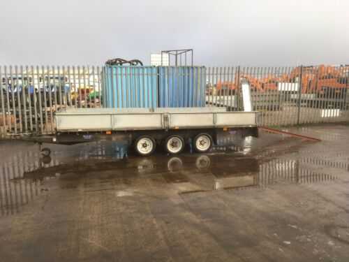 Ifor Williams LM166 Tri Axle Fltabed Dropside Trailer with ramps - Part Ex + VAT