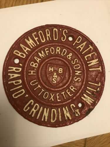 Bamford Cast Iron Name Plate