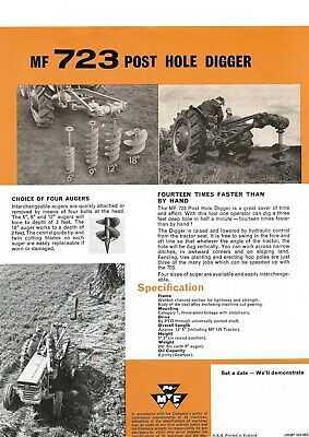 FERGUSON POST HOLE DIGGER BROCHURE ............................ ORIGINAL LEAFLET