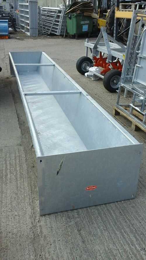 Richie 15 Foot Cattle Beef Feed Hook On Trough Manger Galvanised Farm Feeder