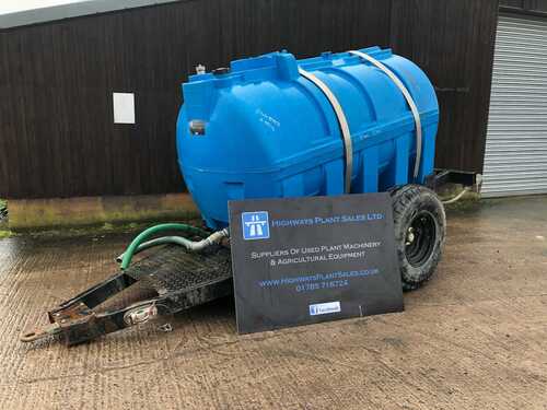 2500 Litre Water Bowser Trailer / Dust Suppression Equine Horse Small Holding