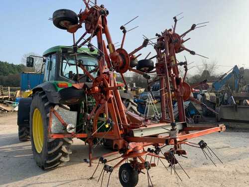 KHUN 8 ROTOR TEDDER FITS ON TRACTOR, PRICE INCLUDES VAT