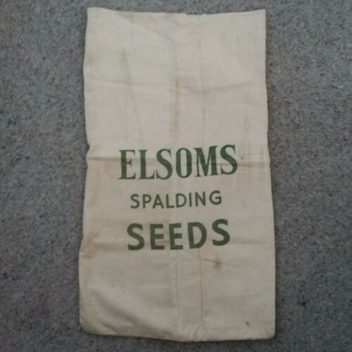 Farming Agriculture Elsoms Spalding Seeds Lincolnshire vintage seed bag.