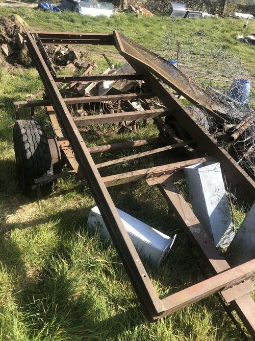 Farm trailer chassis. In need of complete restoration.