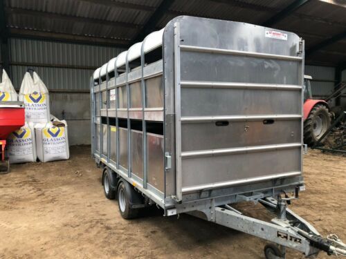 IFOR WILLIAMS DP120 LIVESTOCK SHEEP CATTLE TRAILER WITH DECKS AND GATES 2019